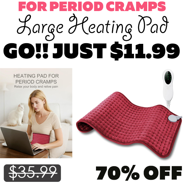 Large Heating Pad Only $11.99 (Regularly $35.99)