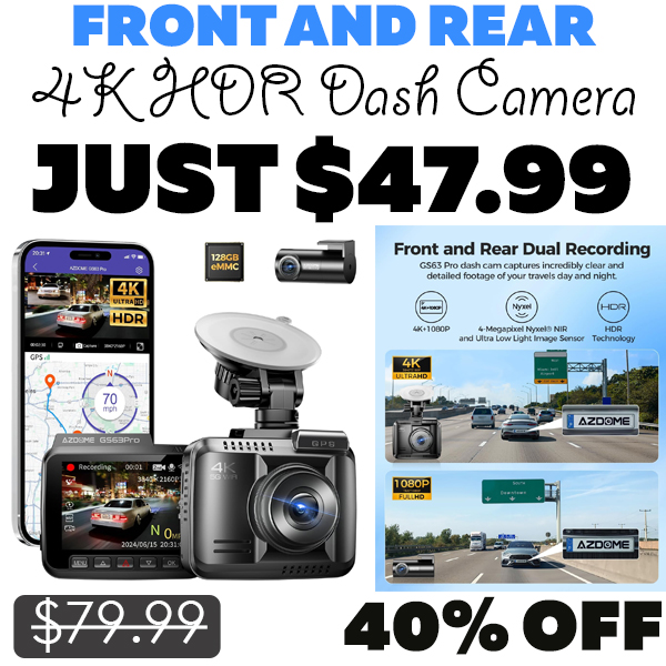4K HDR Dash Camera Only $47.99 (Regularly $79.99)