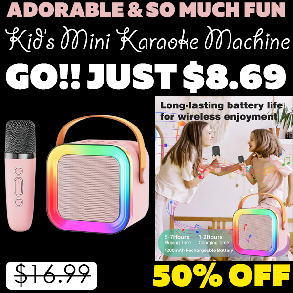 Kid’s Mini Karaoke Machine Only $8.69 (Regularly $16.99)
