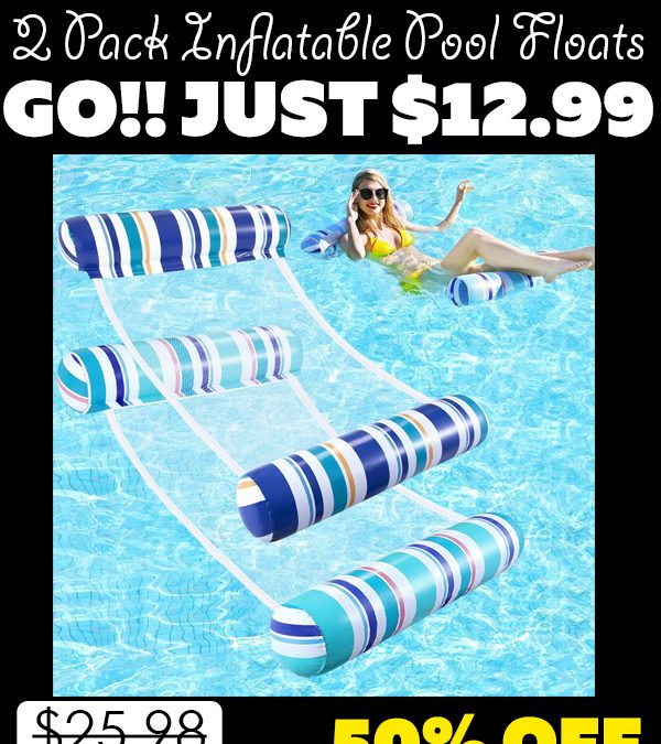 2 Pack Inflatable Pool Floats Only $12.99 (Regularly $25.98)