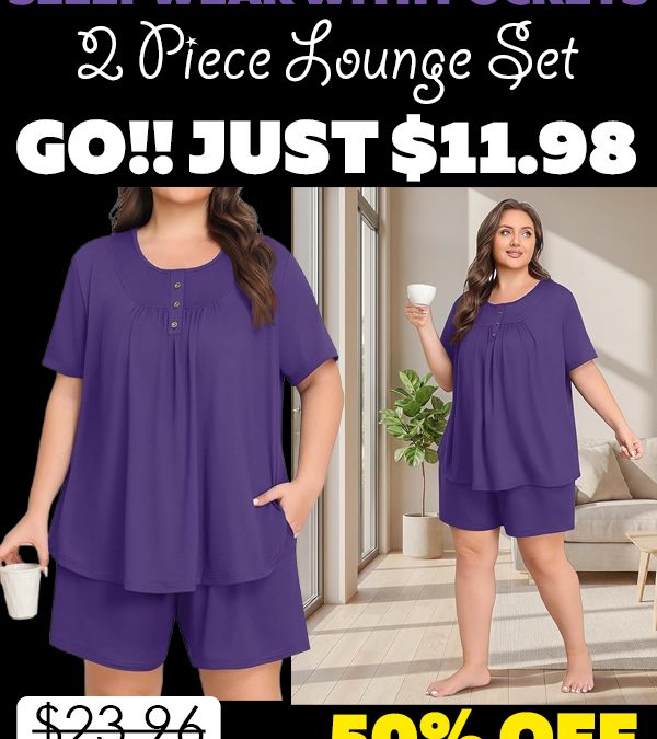 2 Piece Lounge Set Only $11.98 (Regularly $23.96)