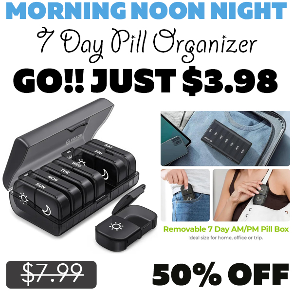 7 Day Pill Organizer Only $3.98 (Regularly $7.99)