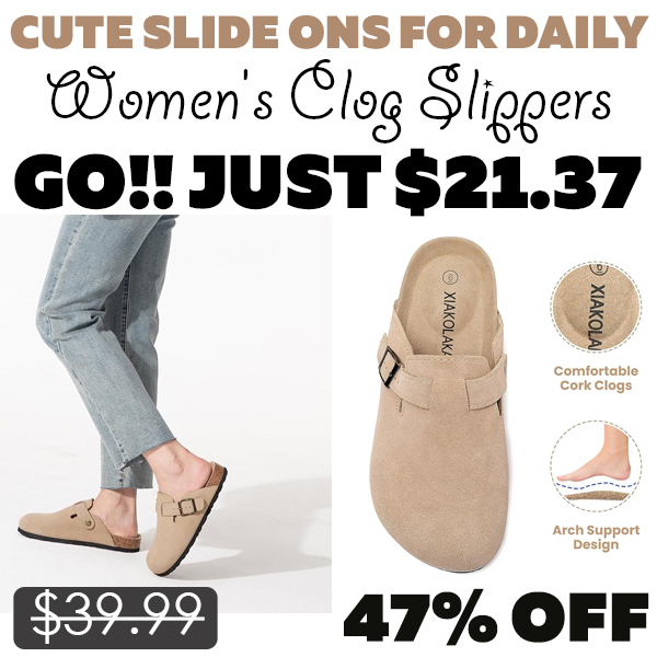 Women's Clog Slippers Only $21.37 (Regularly $39.99)