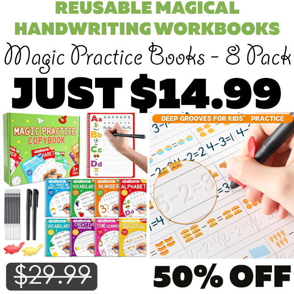 Magic Practice Books - 8 Pack Only $14.99 (Regularly $29.99)