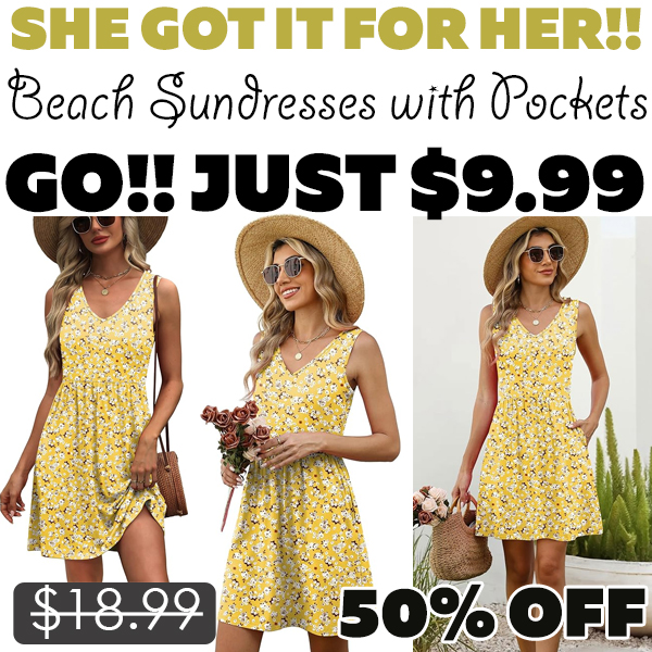 Beach Sundresses with Pockets Only $9.99 (Regularly $18.99)