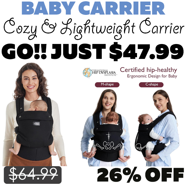 Cozy and Lightweight Carrier Only $47.99 (Regularly $64.99)
