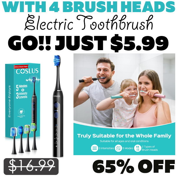 Electric Toothbrush Only $5.99 (Regularly $16.99)