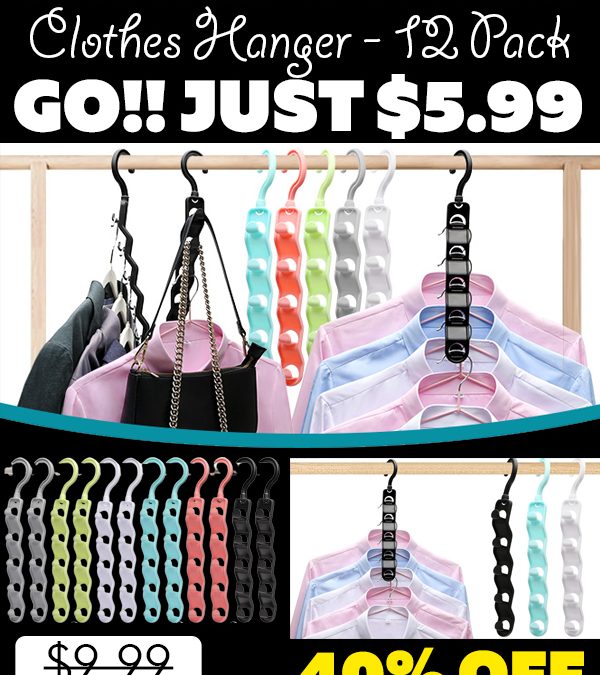 Clothes Hanger - 12 Pack Only $5.99 (Regularly $9.99)