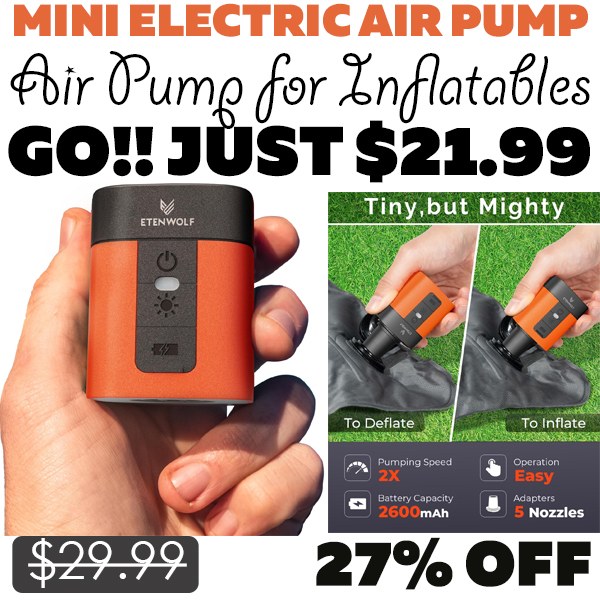 Air Pump for Inflatables Only $21.99 (Regularly $29.99)