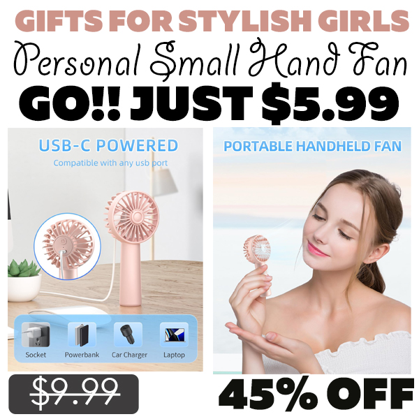 Personal Small Hand Fan Only $5.99 (Regularly $9.99)