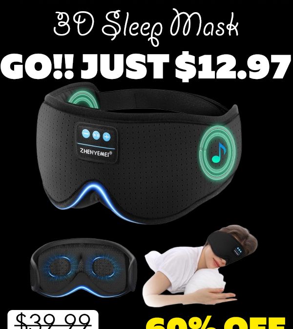 3D Sleep Mask Only $12.97 (Regularly $39.99)