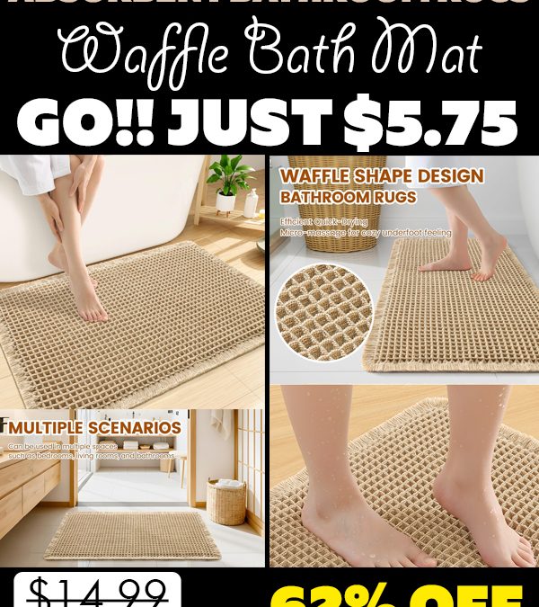 Waffle Bath Mat Only $5.75 (Regularly $14.99)