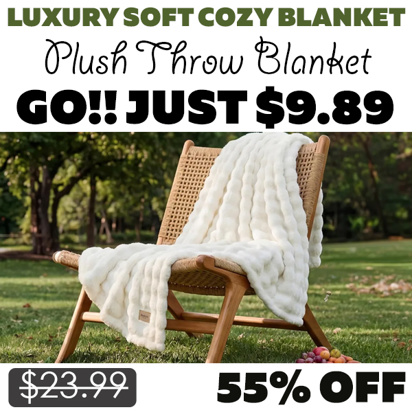 Plush Throw Blanket Only $9.89 (Regularly $23.99)