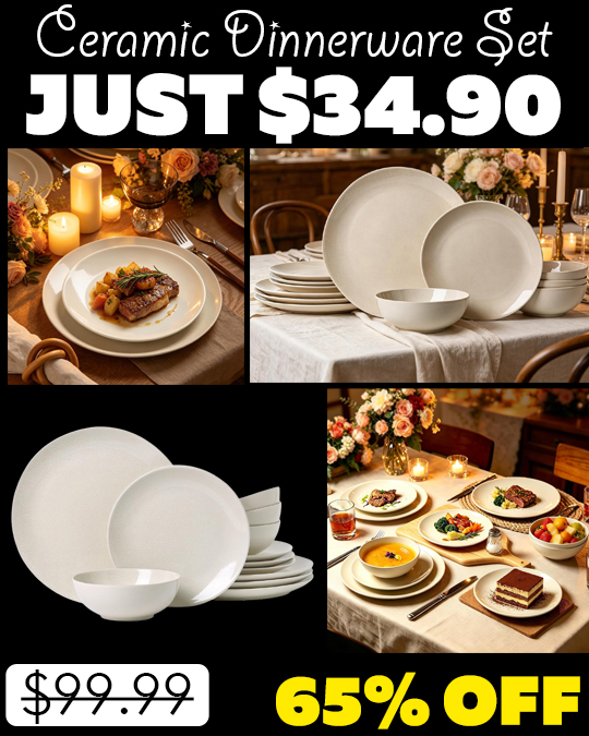 Ceramic Dinnerware Set Only $34.90 (Regularly $99.99)