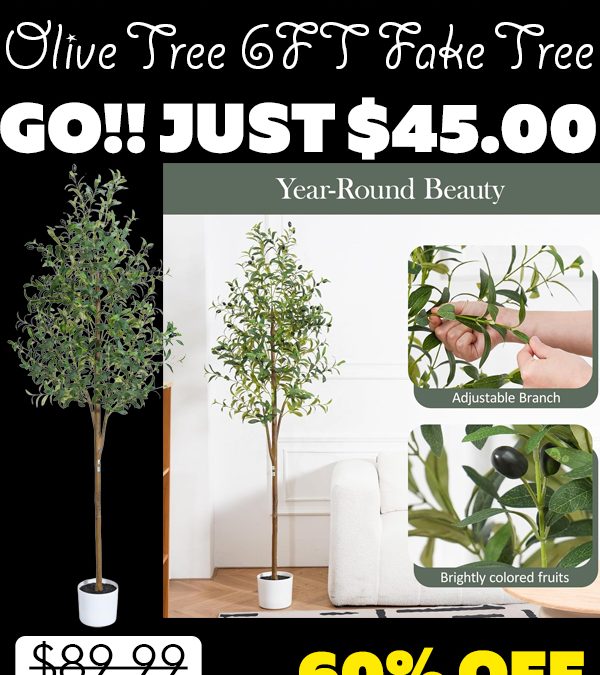 Olive Tree 6FT Fake Tree Only $45.00 (Regularly $89.99)