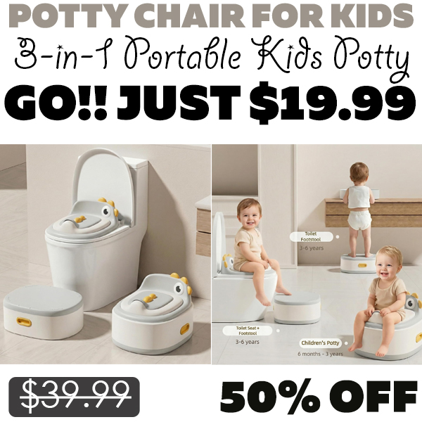 3-in-1 Portable Kids Potty Only $19.99 (Regularly $39.99)