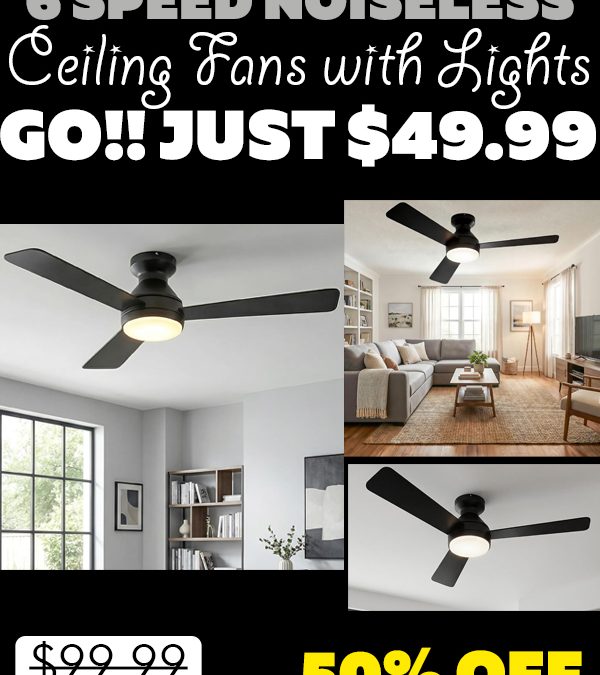Ceiling Fans with Lights Only $49.99 (Regularly $99.99)
