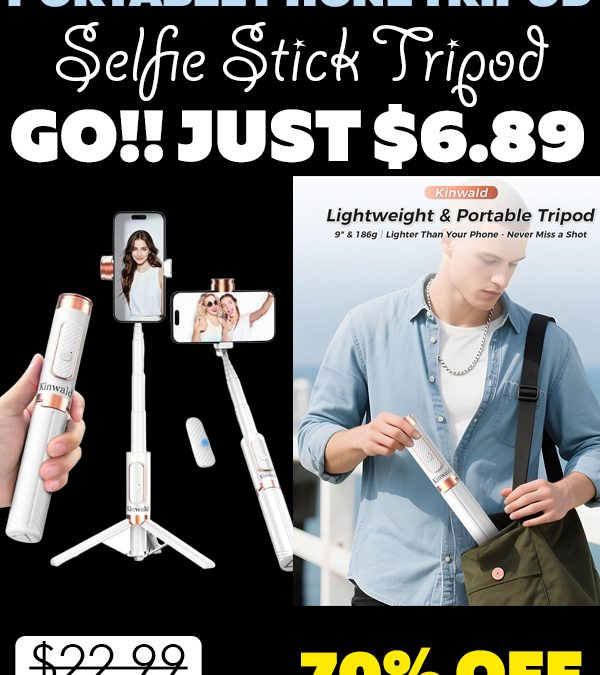 Selfie Stick Tripod Only $6.89 (Regularly $22.99)
