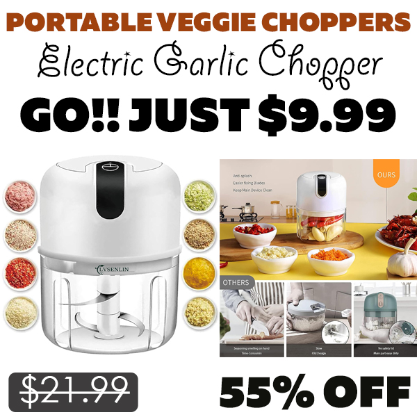 Electric Garlic Chopper Only $9.99 (Regularly $21.99)