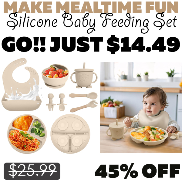 Silicone Baby Feeding Set Only $14.49 (Regularly $25.99)