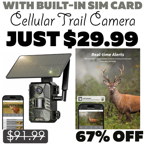 Cellular Trail Camera Only $29.99 (Regularly $91.99)