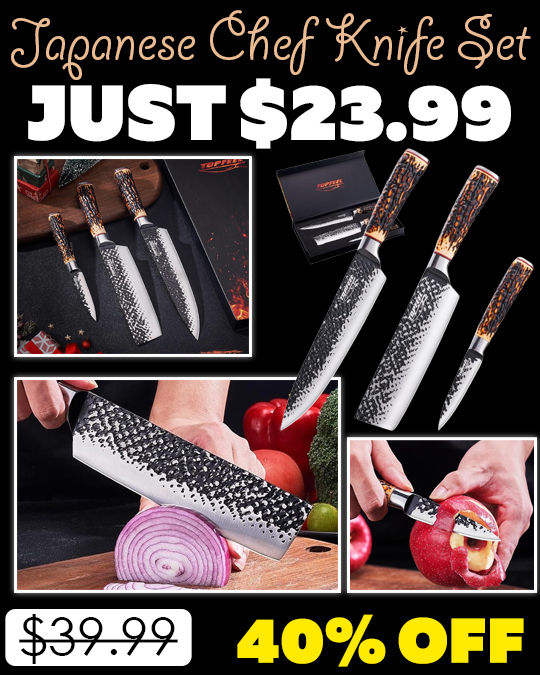 Japanese Chef Knife Set Only $23.99 (Regularly $39.99)