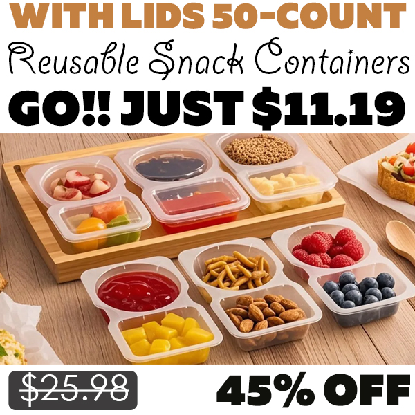 Reusable Snack Containers Only $11.19 (Regularly $25.98)