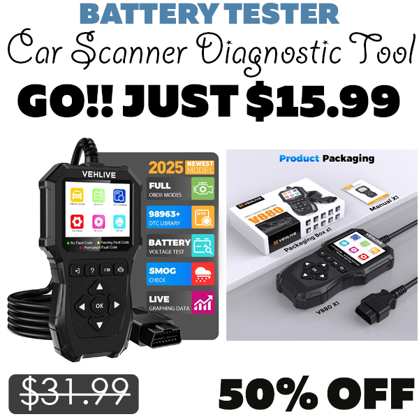 Car Scanner Diagnostic Tool Only $15.99 (Regularly $31.99)