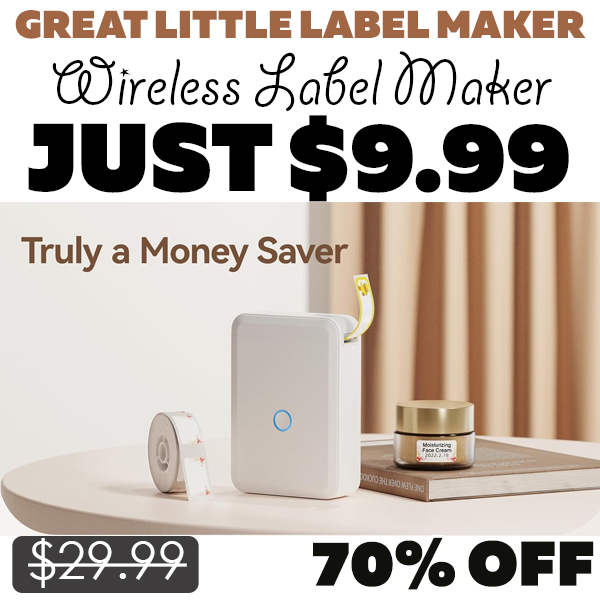 Wireless Label Maker Only $9.99 (Regularly $29.99)