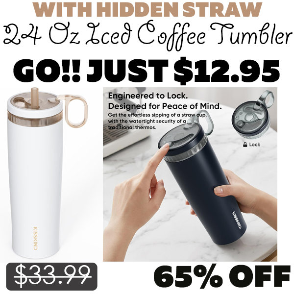 24 Oz Iced Coffee Tumbler Only $12.95 (Regularly $33.99)