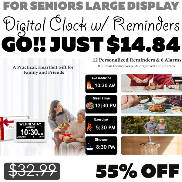 Digital Clock with Reminders Only $14.84 (Regularly $32.99)
