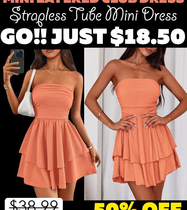 Strapless Tube Mini Dress Only $18.50 (Regularly $38.99)
