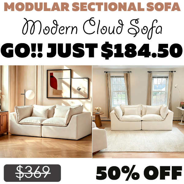 Modern Cloud Sofa Only $184.50 (Regularly $369)