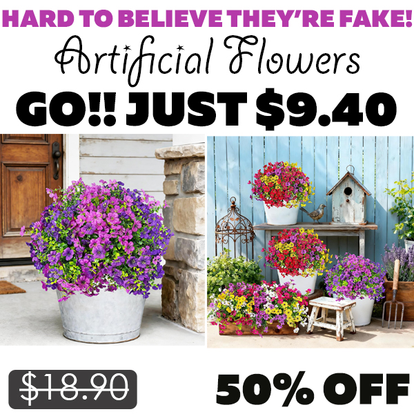 Artificial Flowers Only $9.40 (Regularly $18.90)