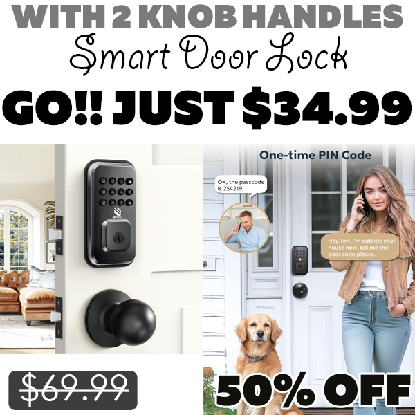 Smart Door Lock Only $34.99 (Regularly $69.99)