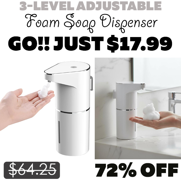 Foam Soap Dispenser Only $17.99 (Regularly $64.25)