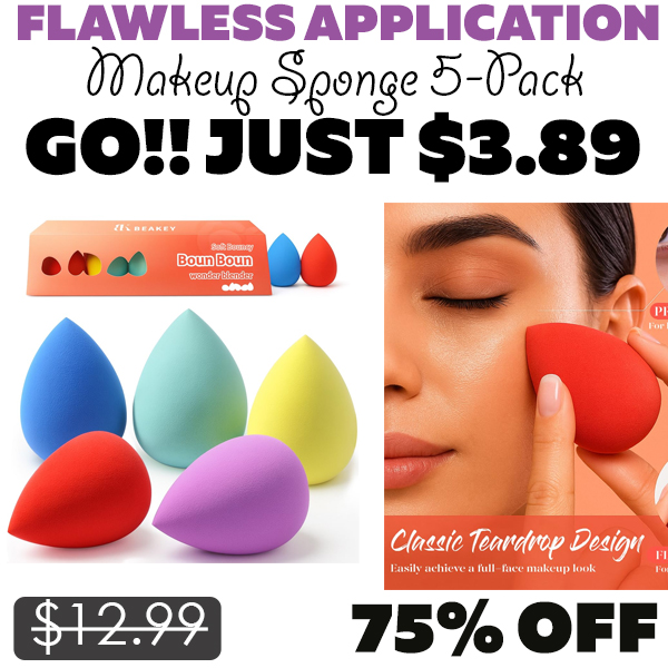 Makeup Sponge 5-Pack Only $3.89 (Regularly $12.99)