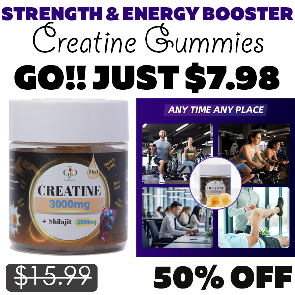 Creatine Gummies Only $7.98 (Regularly $15.99)