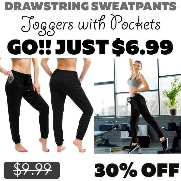 Joggers with Pockets Only $6.99 (Regularly $9.99)