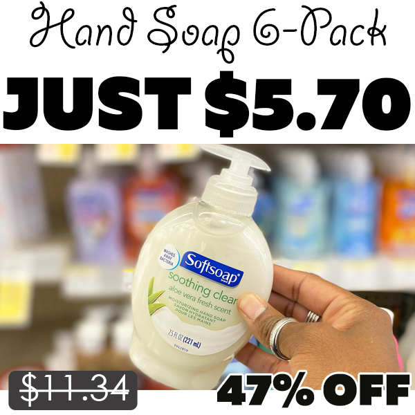 Hand Soap 6-Pack Only $5.70 (Regularly $11.34)