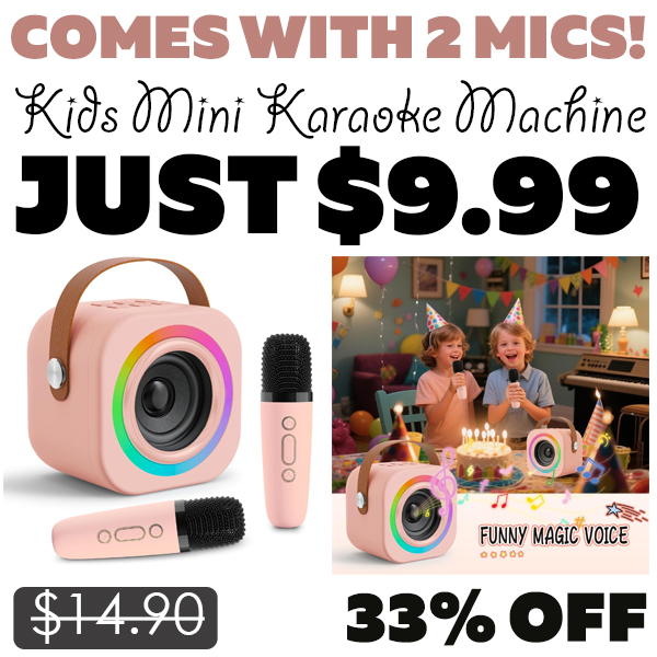 Kids Mini Karaoke Machine Only $9.99 (Regularly $14.90)