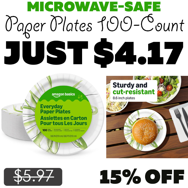Paper Plates 100-Count Only $4.17 (Regularly $5.97)