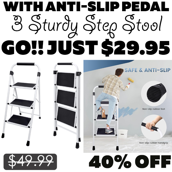 3 Sturdy Step Stool Only $29.95 (Regularly $49.99)