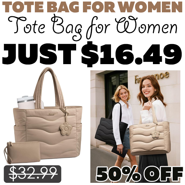 Tote Bag for Women Only $4.49 (Regularly $32.99)