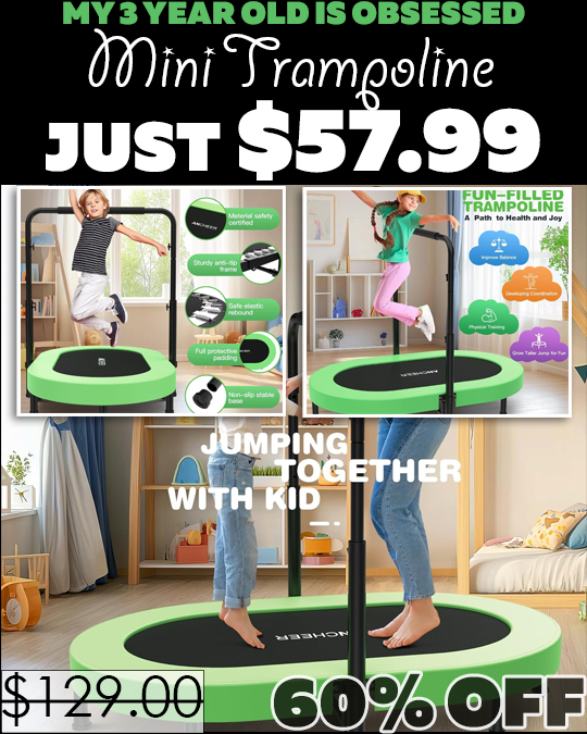 Mini Trampoline Only $57.99 (Regularly $129.00)