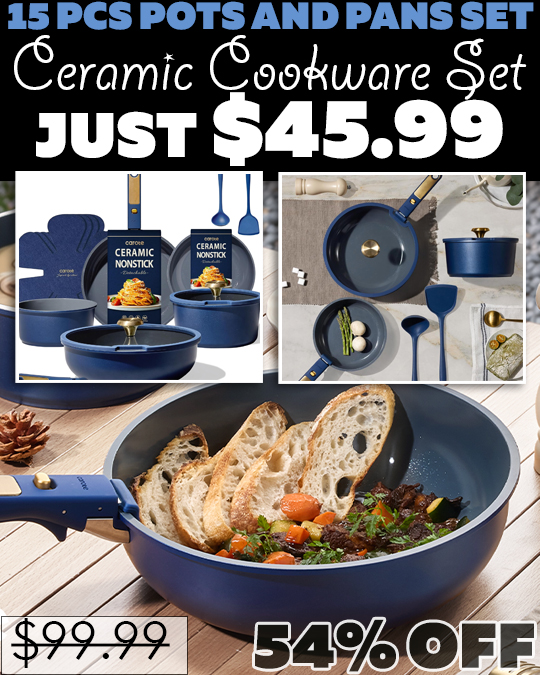 Ceramic Cookware Set Only $45.99 (Regularly $99.99)