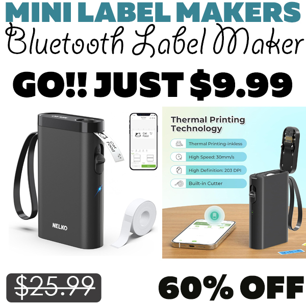 Bluetooth Label Maker Only $9.99 (Regularly $25.99)