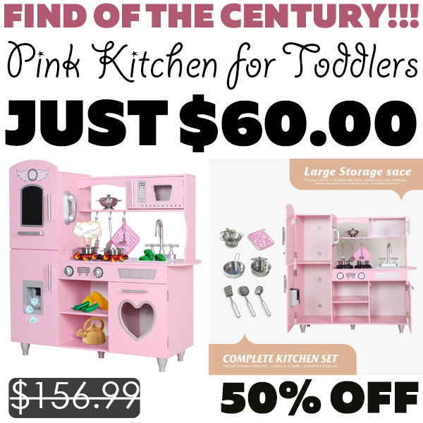 Pink Kitchen for Toddlers Only $60.00 (Regularly $156.99)