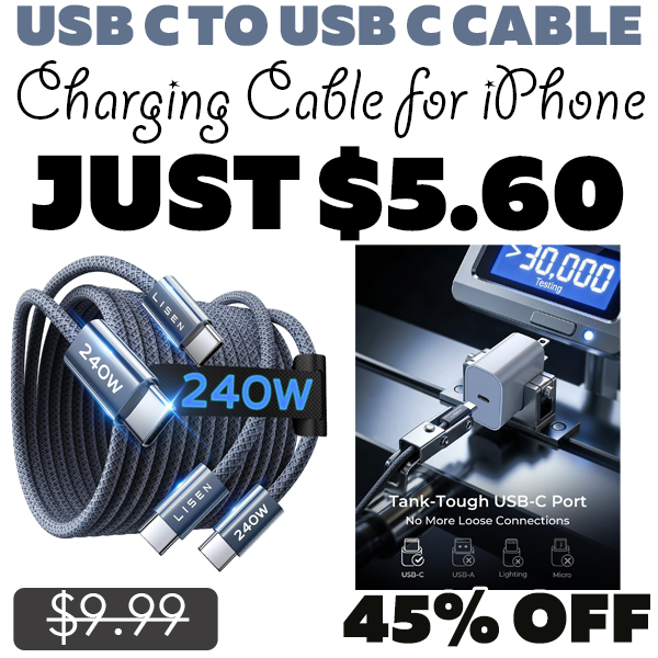 Charging Cable for iPhone Only $5.60 (Regularly $9.99)