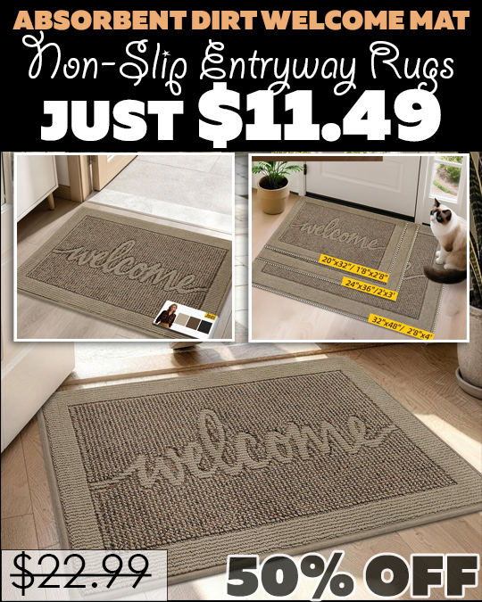 Non-Slip Entryway Rugs Only $11.49 (Regularly $22.99)